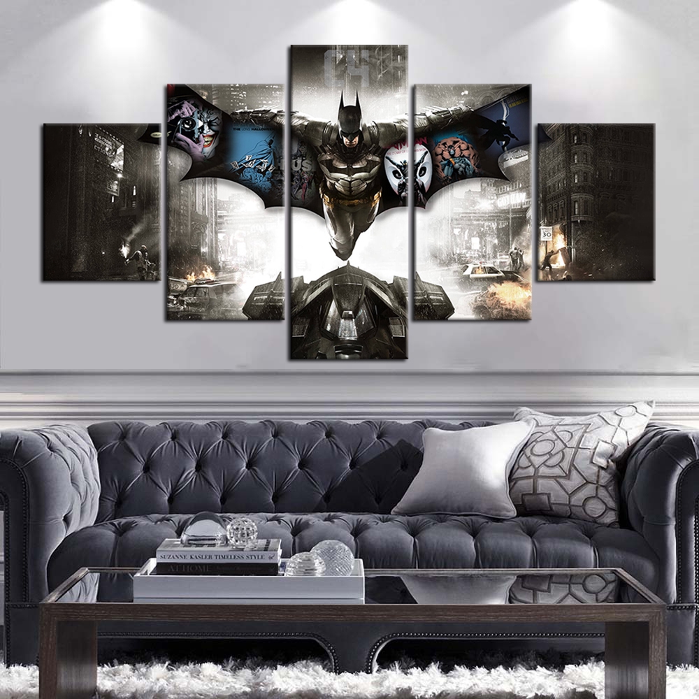5 Pieces Batman Fantasy Art Oil Painting HD Print Wallpaper Canvas Painting  Wall Stickers Room Decor | Shopee Philippines
