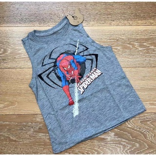 kids boys clothes embossed sando spider print Sleeveless vest Tops for 2-12 yrs old