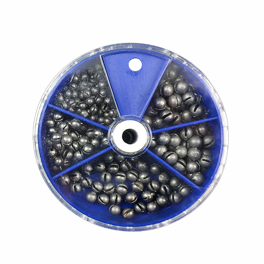 100Pcs fishing solid circular split shot lead sinker fishing lure accessories SL 