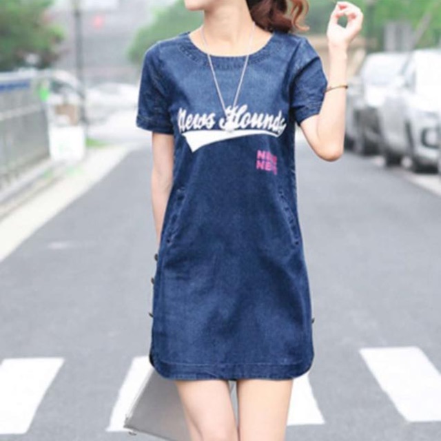 shopee denim dress