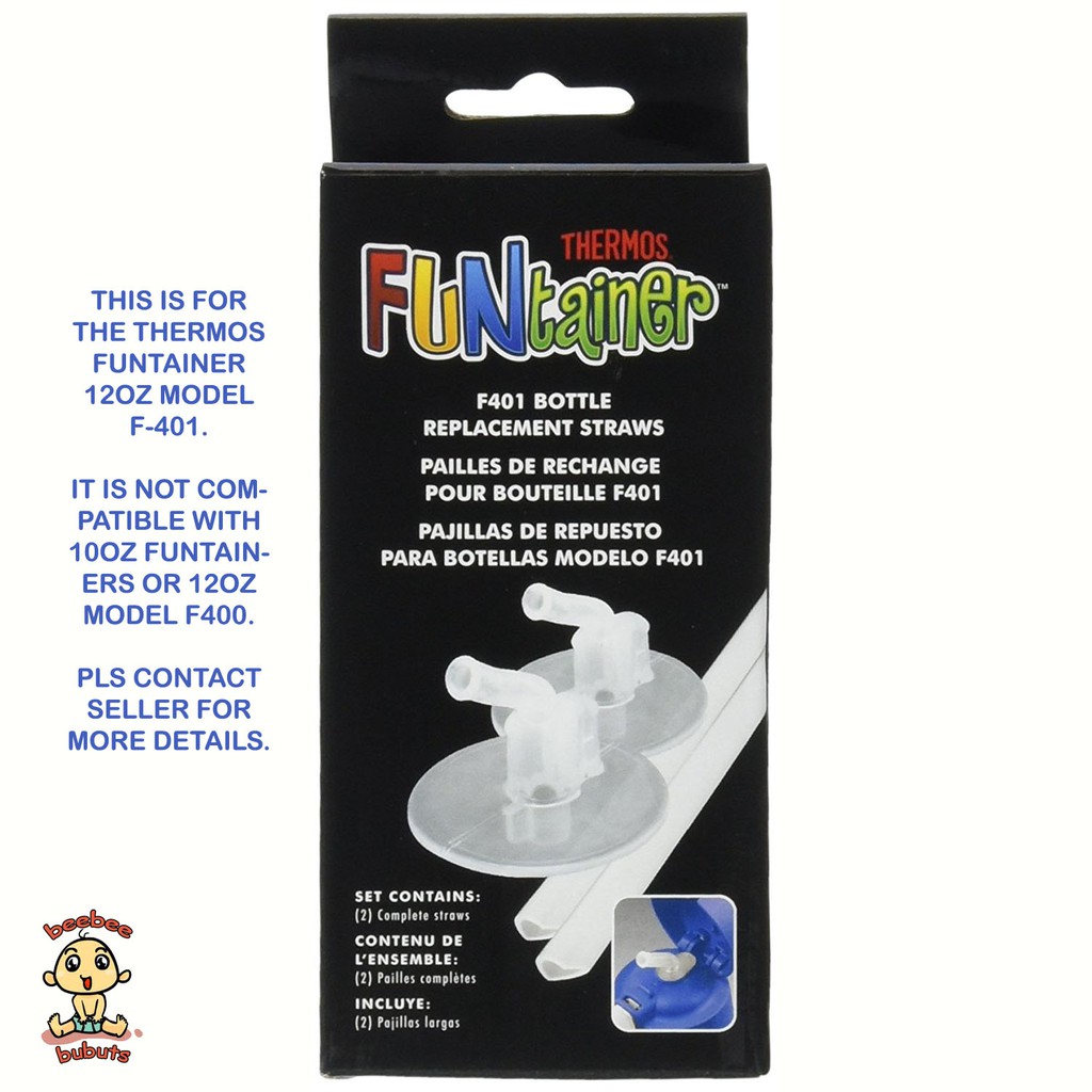 thermos funtainer bottle replacement straws