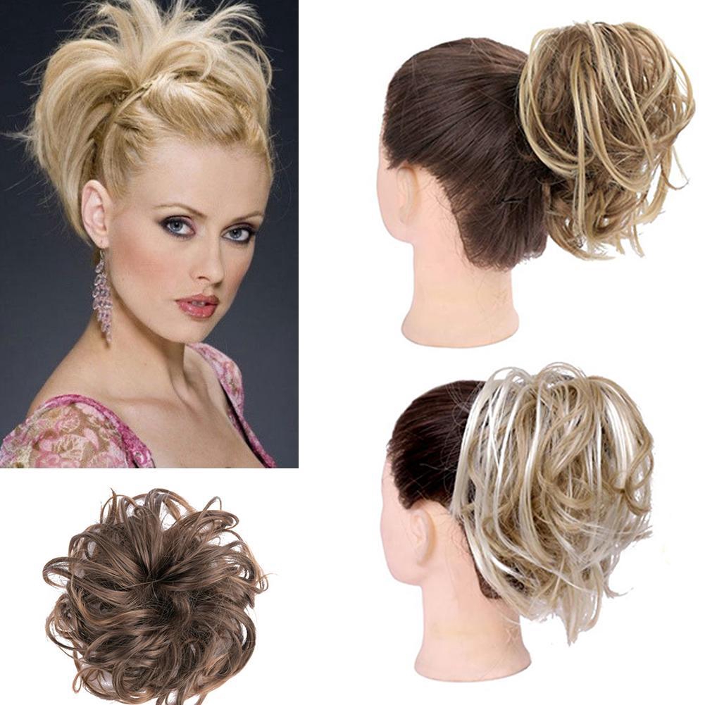 Real Thick Women Messy Hair Bun Elastic Band Scrunchies Hair New