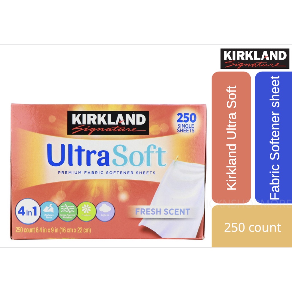 Kirkland Signature Fabric Softener Dryer Sheets (250 count) Shopee