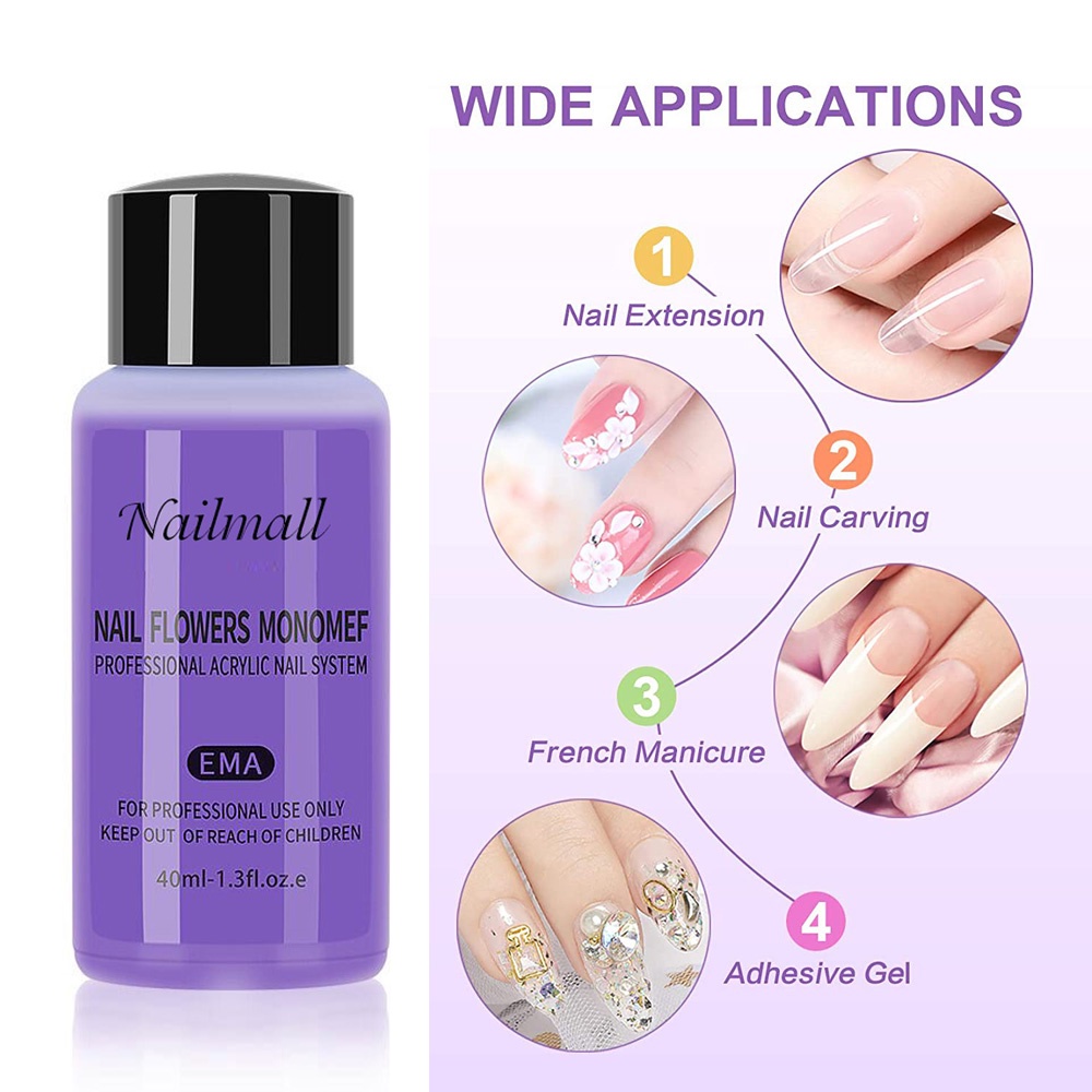 OsNailmall 40ml Acrylic Liquid Monomer Crystal Nail Art Nail Extension