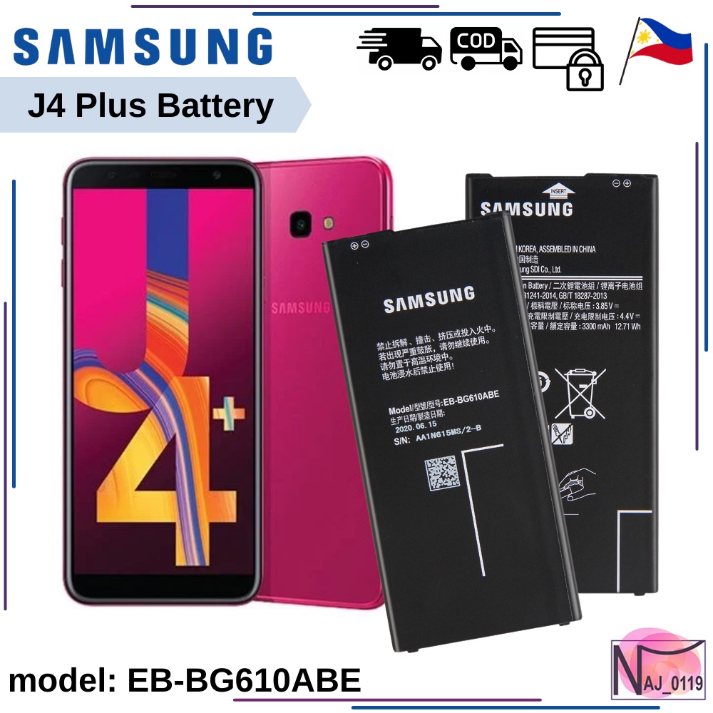 Samsung Galaxy J4 Plus Battery Model Eb Bg610abe 3300mah Original High Quality Battery 4765