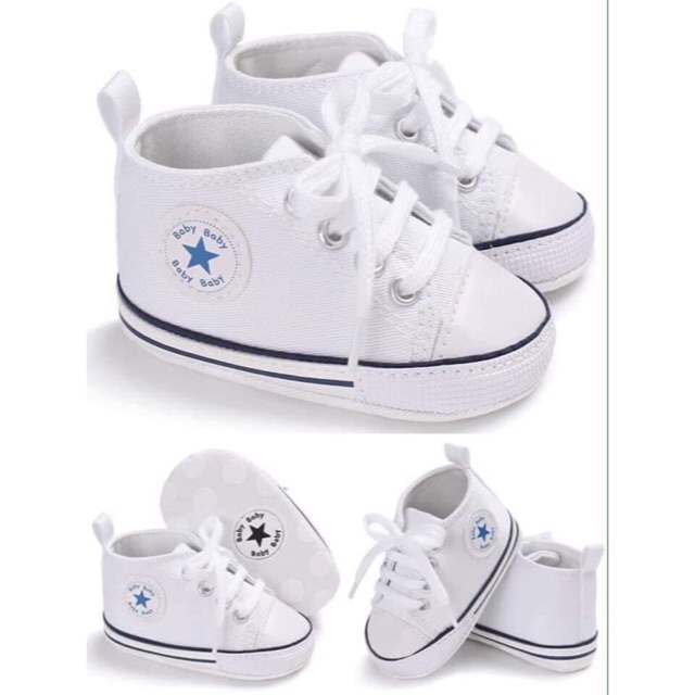 Converse white shoes for baby boy ,fit 4month to 18 month | Shopee  Philippines