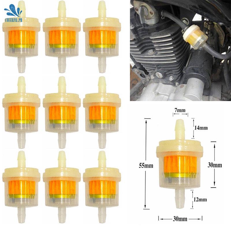 Motorcycle Scooter Gasoline Filter Clear Inline Gas Fuel 10pcs 1//4/'/' 6-7mm Hose