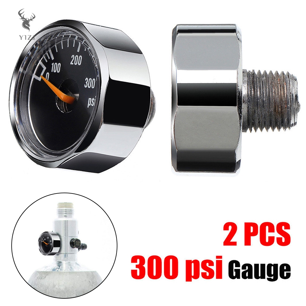 COD& 2pcs 25MM 300PSI Micro Air Pressure Gauge for HPA Paintball Marker