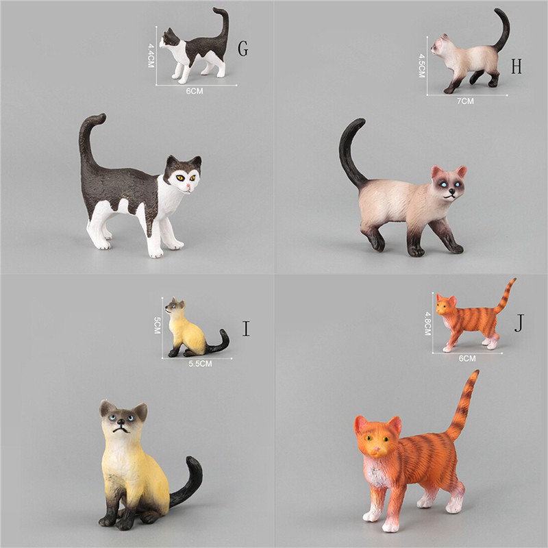 plastic cat figures