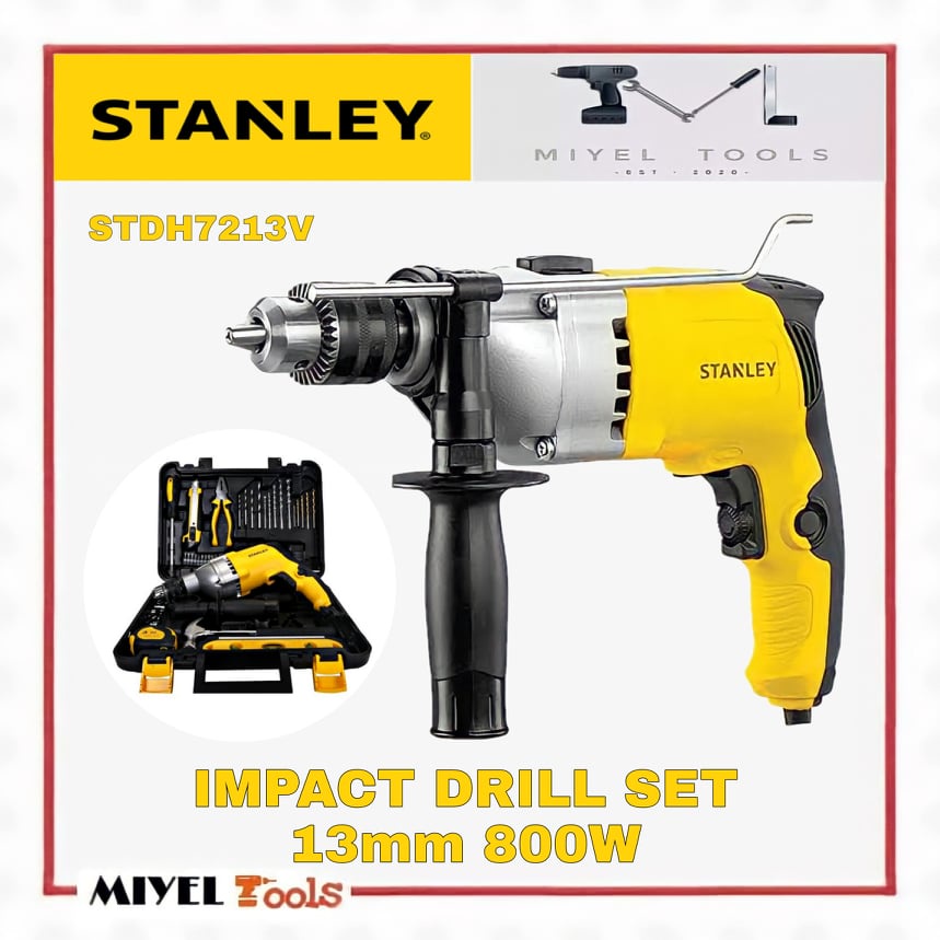STANLEY Impact Drill 13MM 720W SET (STDH7213V) Shopee Philippines