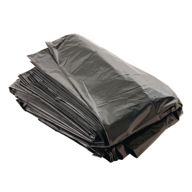 black garbage bags