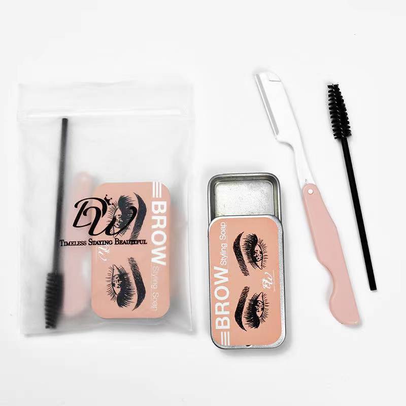 DW Eyebrow Styling Soap W/ Brush & Eyebrow Trimmer Eye Brow Sculpt Wax
