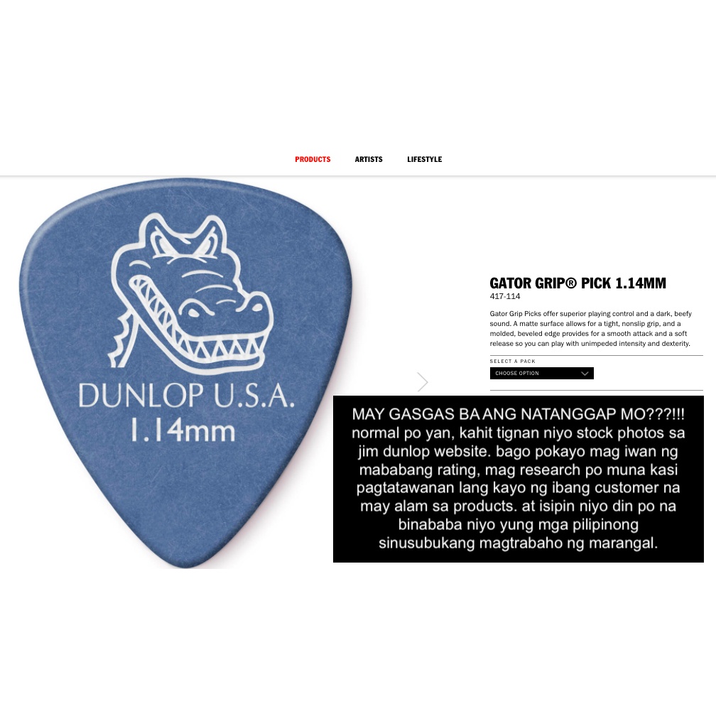 品質満点！ JIM DUNLOP 417R GATOR GRIP STD BK 2.0 ピック×36枚 stasziczawiercie.pl