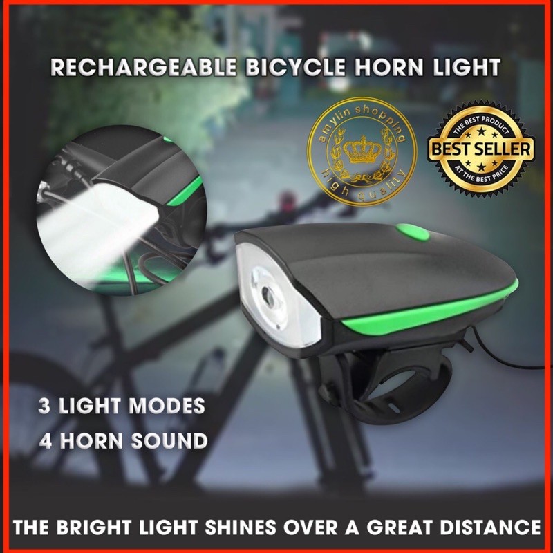 bike headlight with horn