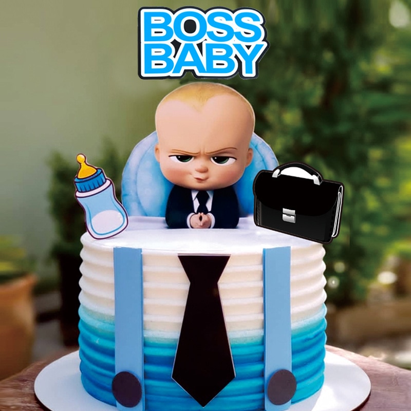 Boss Baby Happy Birthday Cake Topper Boy Girl Party Cupcake Flag Baby Shower Cake Toppers Decoration Shopee Philippines