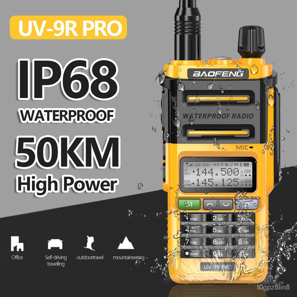 BAOFENG UV9R Pro High Power 50KM Handheld Transceiver with UHF VHF