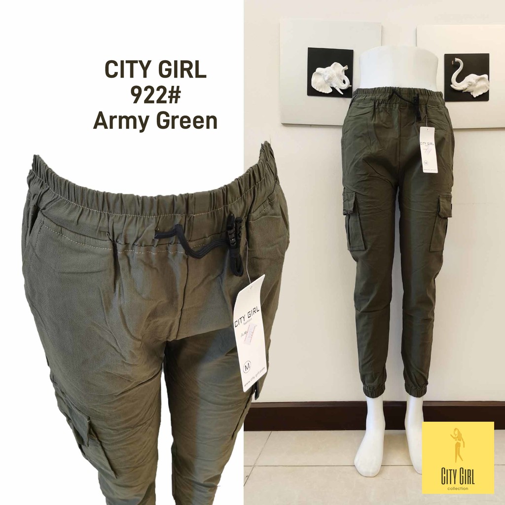 army green cargo capris