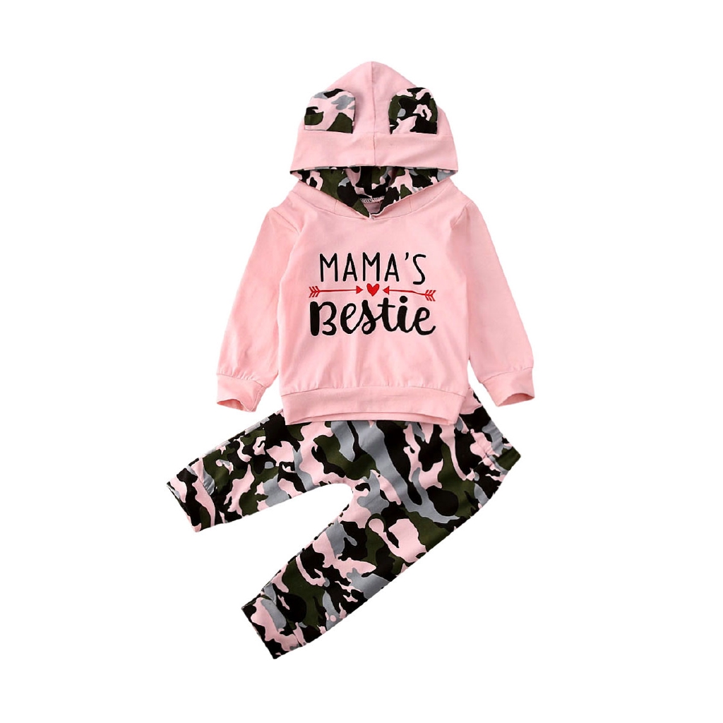 baby girl pink camouflage clothes