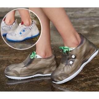 Unisex Waterproof Rain Shoes Cover with Thick Out-sole
