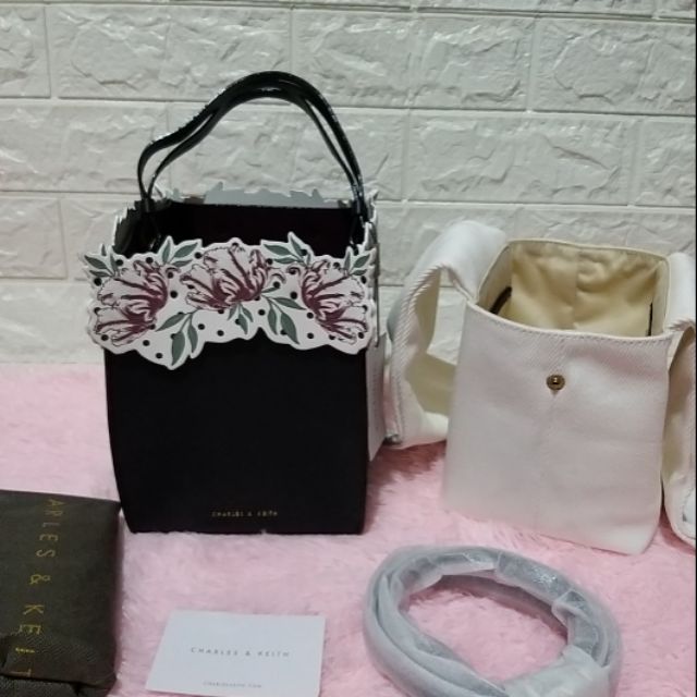 charles and keith floral bag