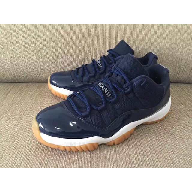 Ll Real Picture Nike Air Jordan Xi 11 Low Navy Gum Jordan Dark Blue Raw Rubber Men S Shoes 11 Gene Shopee Philippines