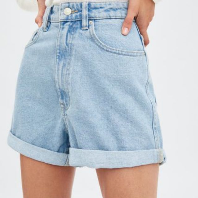 zara high waisted mom shorts