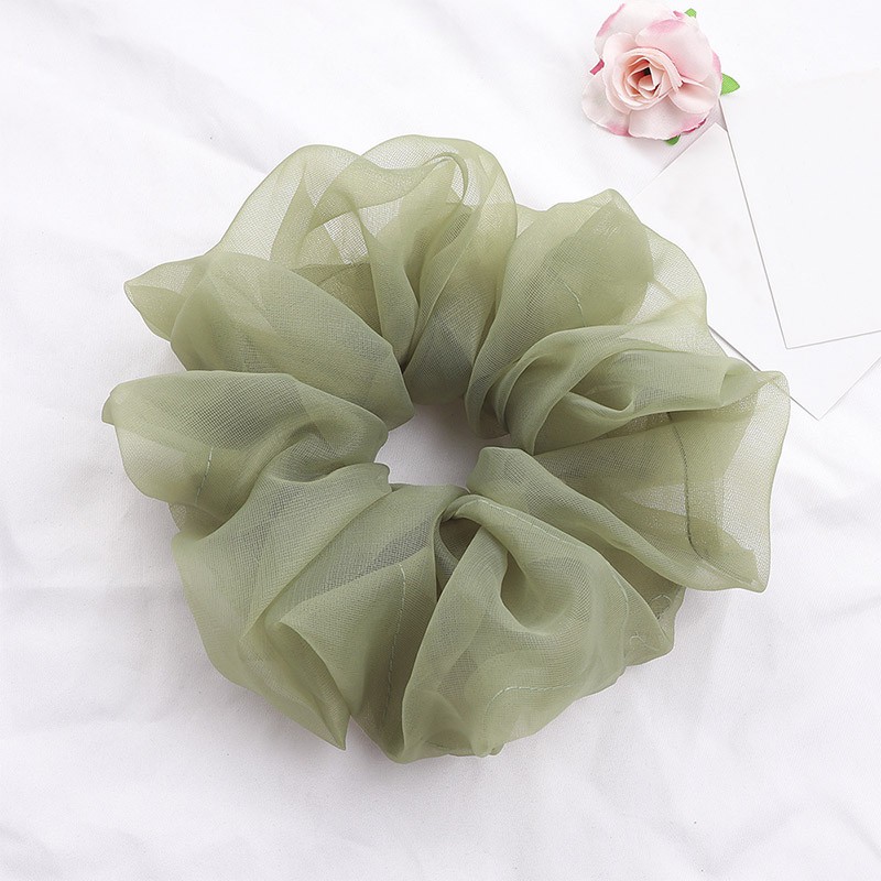Details about   Women Organza Hair Ring Oversize Fabric Scrunchie Elastic Rubber Band Hair Ties 