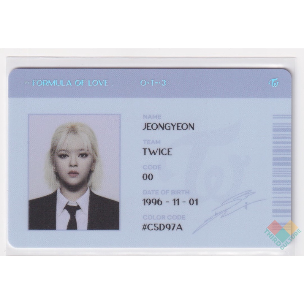 TWICE - Formula of Love - Jeongyeon (Version A) - Official Scientist ID