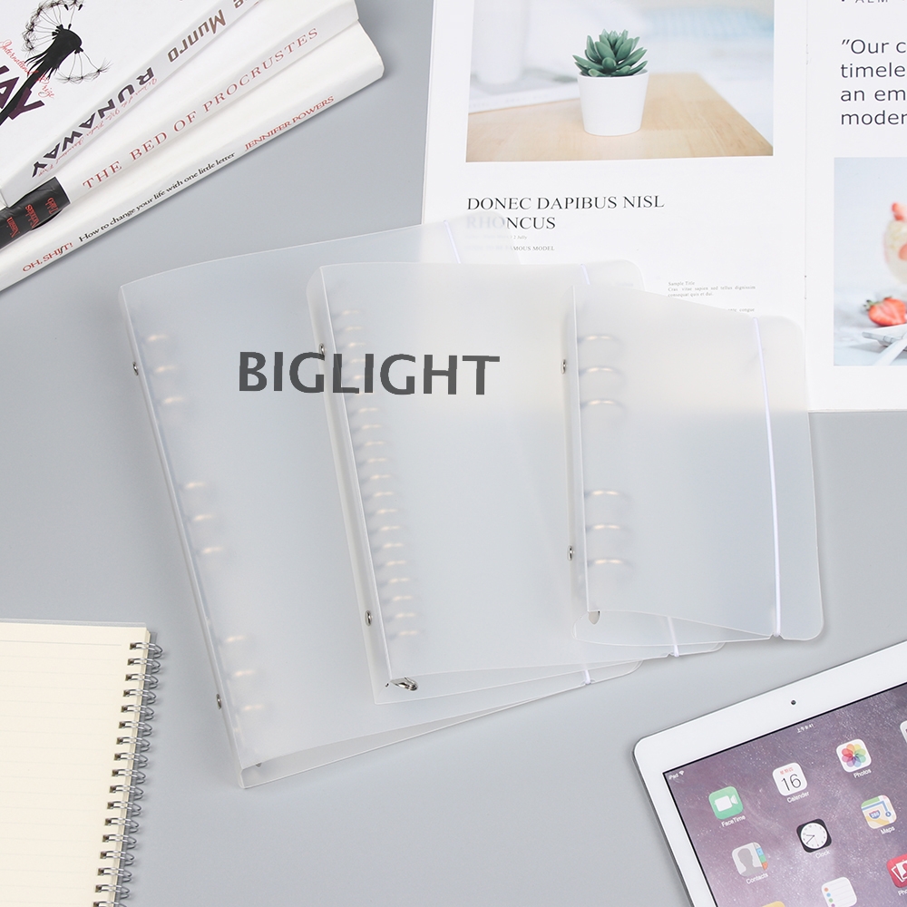 A4 Matte Transparent Card Sleeves Binder 4 Rings Binder Notebook Case