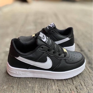 <S> Unisex Kids Shoes Safe and Comfortable Fashion Air Force 1 Lace-Up Low Top Rubber Sneakers