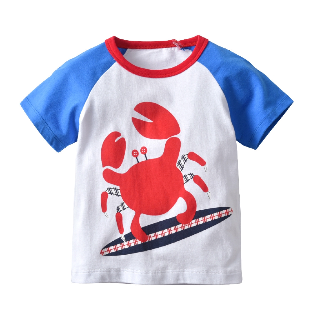 Kid Boys Tops Cartoon Crab Printing 100 Cotton Hit Color Boys Pullover Shopee Philippines - roblox crab mesh