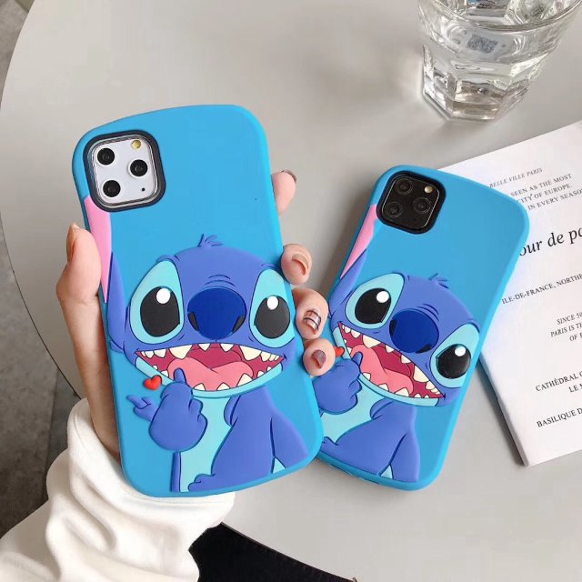 Cute Phone Case For Iphone 11 11pro Rubber Cartoon Stitch Silicone Soft Cover For Iphone 7 8 6 Plus Shopee Philippines