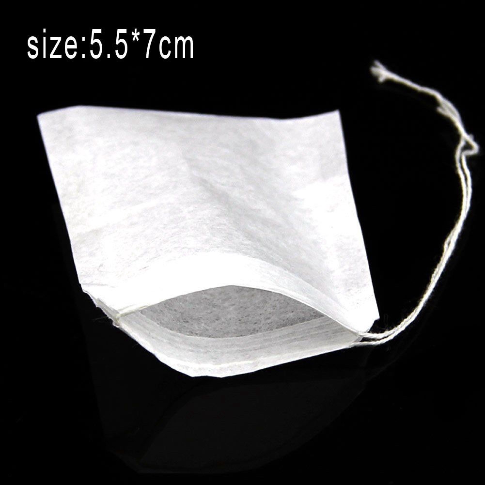 50pcs Non-Woven Empty Teabags String Heat Seal Filter Paper