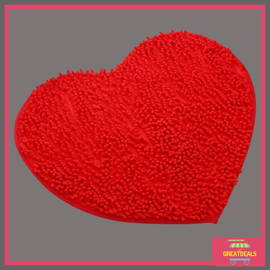 RED HEART CARPET / RUG / HEART SHAPE RUG/ASSORTED COLOR Shopee