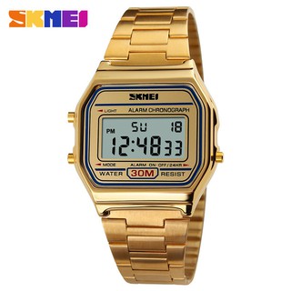 gold led watch