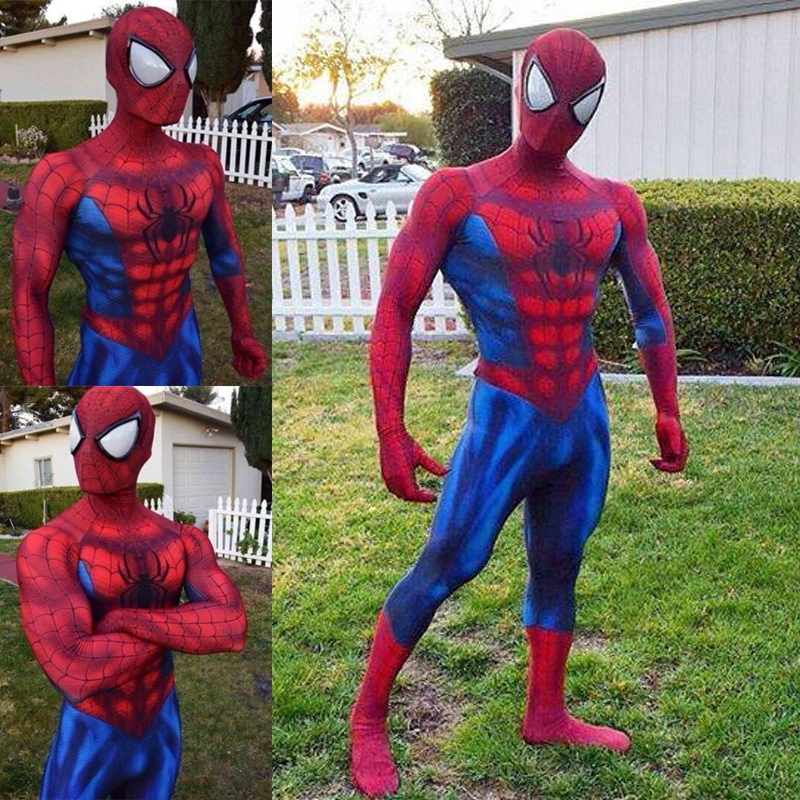 Amazing Spider Man Costume Adult Kids 3D Printed Raimi Spiderman Tight Suit 