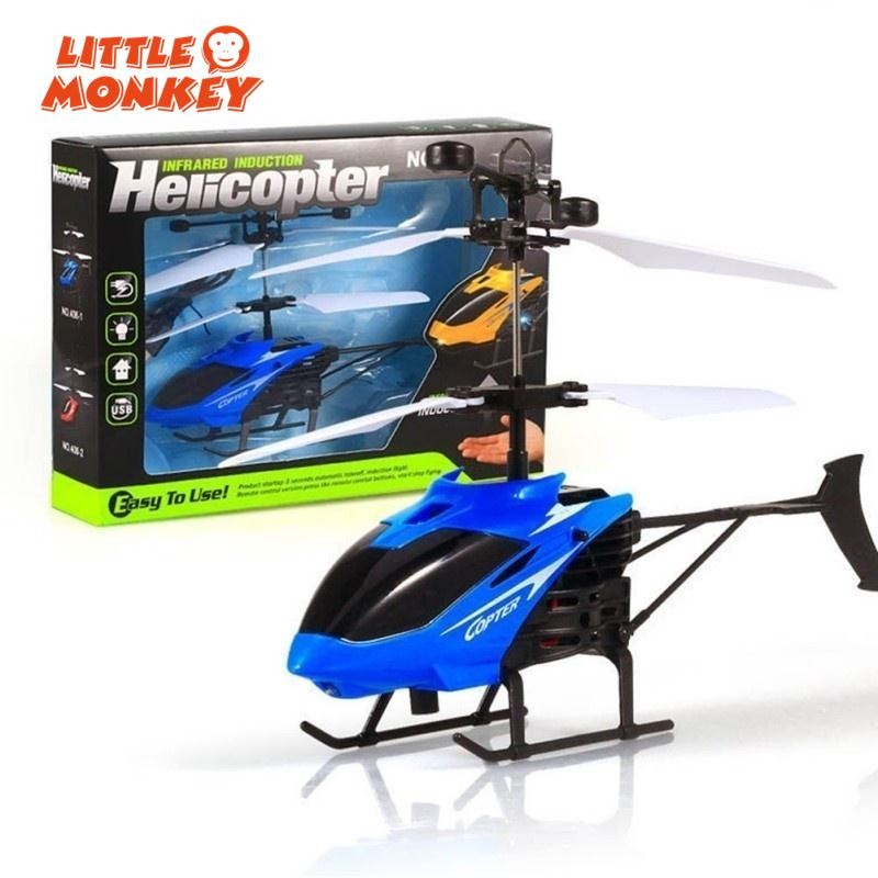 NUOBESTY Helicopter Toy Mini Remote Control RC Helicopter Airplane Indoor Flying RC Flight with Gyro for Kids Gifts Party Favors Blue 