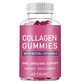Biotin Collagen Gummies Vitamins Anti-Hair Loss Keratin Skin Care/Strong Nail Gummies