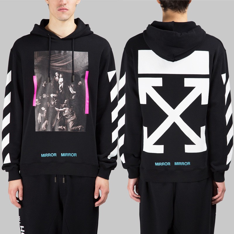 off white oil painting hoodie
