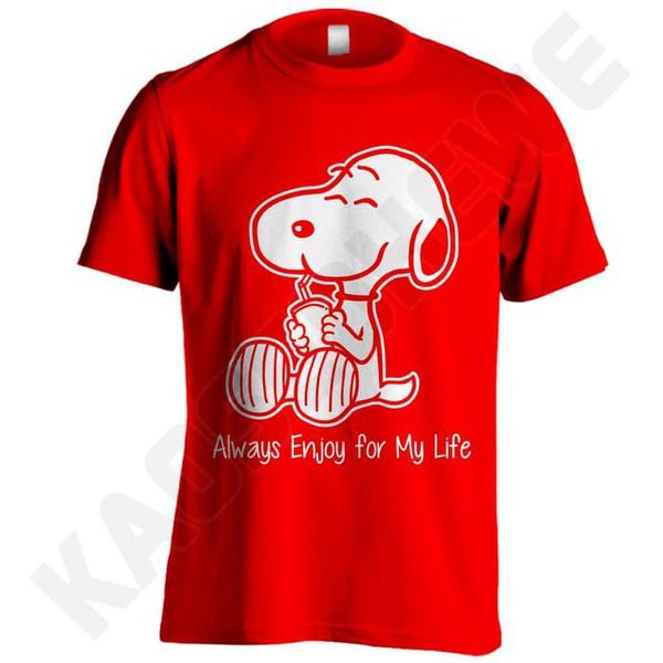 red snoopy shirt