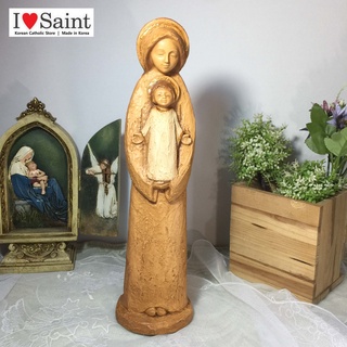 Our Lady and Son with a Smile 30cm Resin statue Catholic Religious Item ilovesaint from Korea