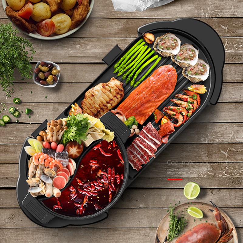 import Samgyupsal Cooking 2 IN 1 Electric BBQ Grill With Hotpot