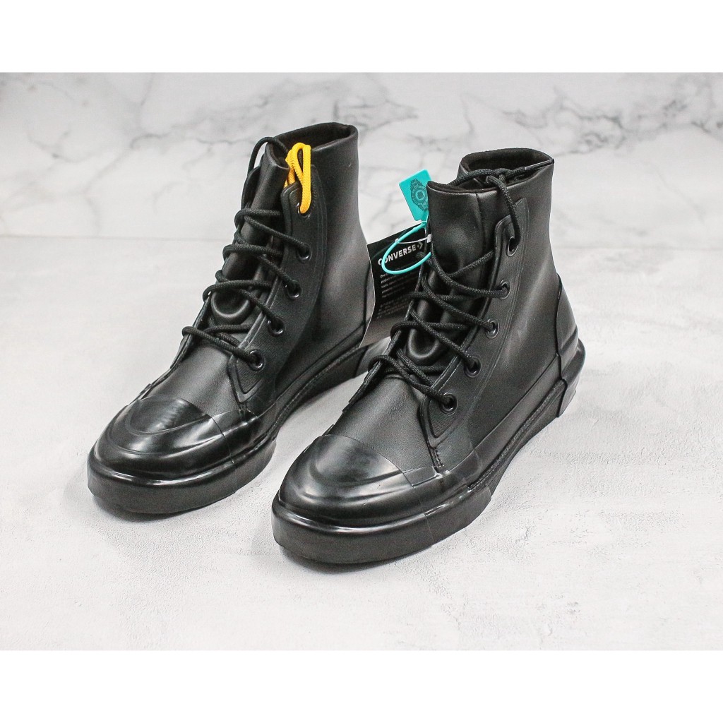 converse black leather high
