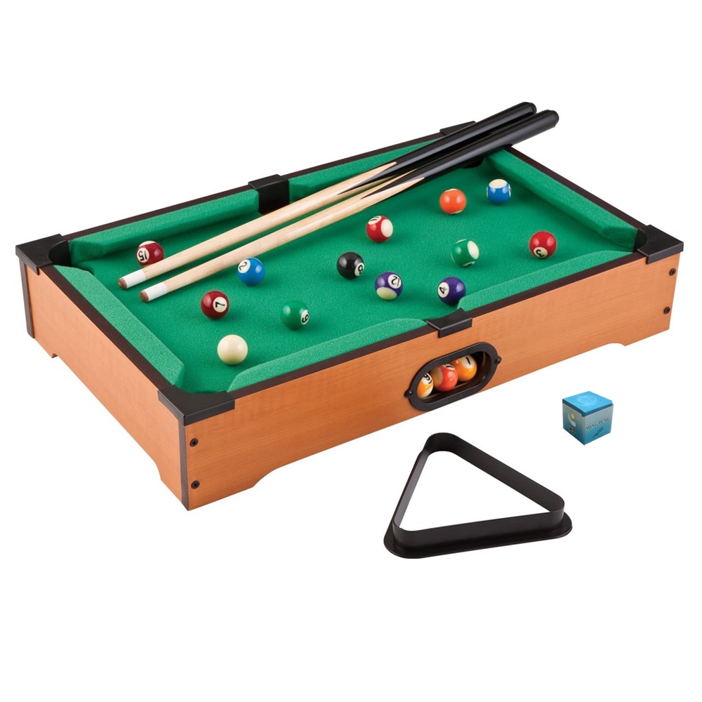 Cozyhome Mini Pool Table, 35cm Portable Billiards Game Table with 16
