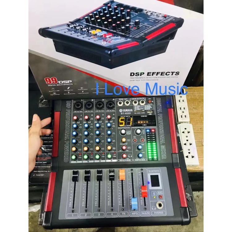 Yamaha 4 Channel Professional Mixer Power Amplifier with USB/bluetooth/recording Powered Mixer