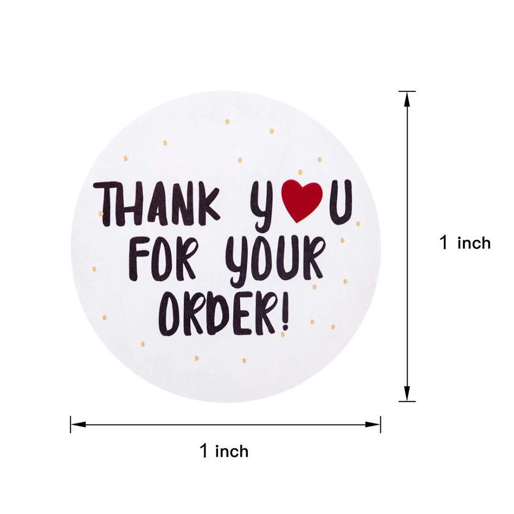 500pcs Round Thank You For Your Order Sticker White Labels Sticker Shopee Philippines