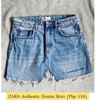 mid rise denim skirt