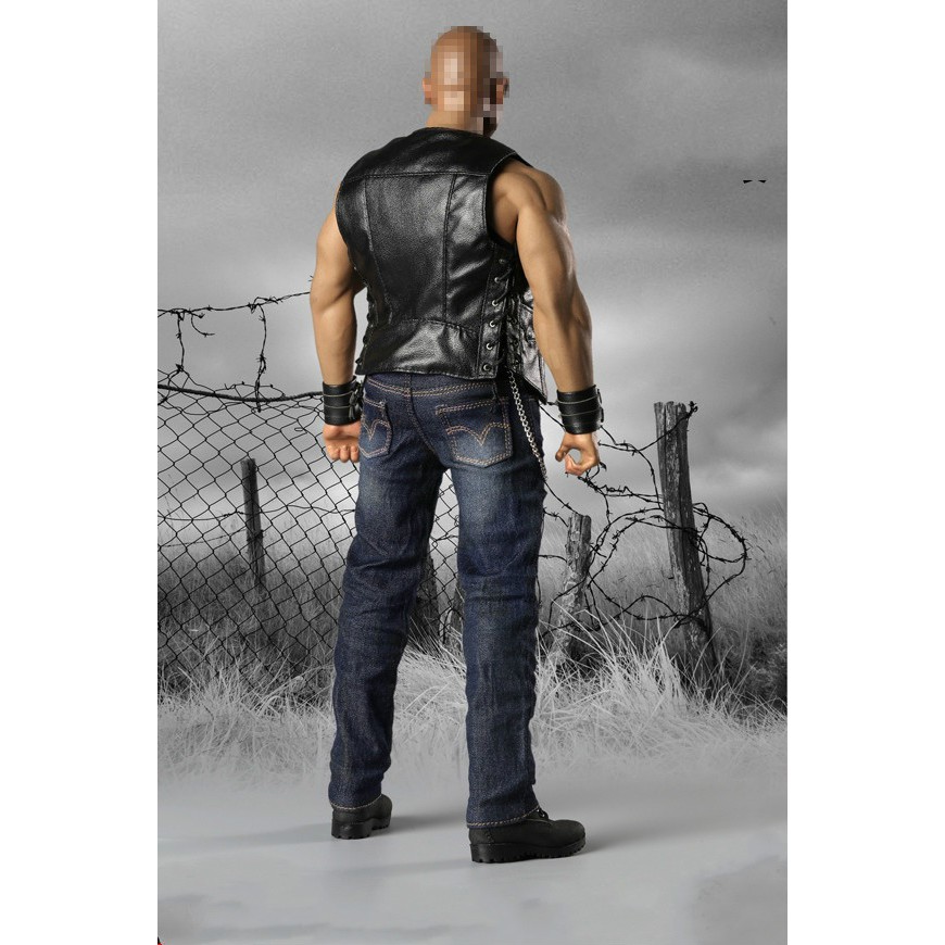 Super Mc Toys 1 6 F 073 Leather Vest Suit For Men Shopee Philippines - roblox wrestling attire sleeveless jacket armbands roblox
