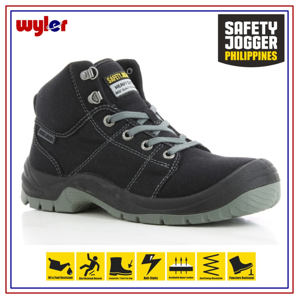 Safety Jogger Desert S1P BLack Safety Shoes Toecap Shoes Safety