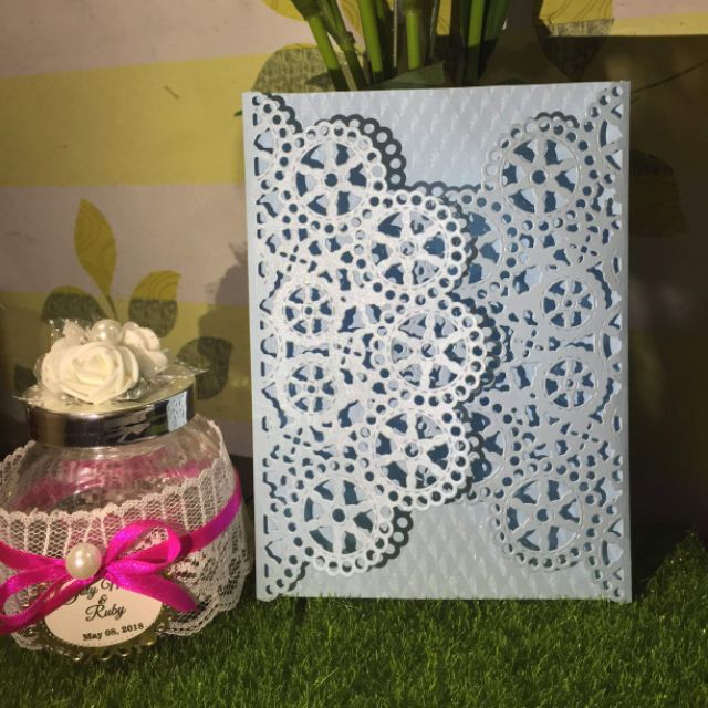 Laser cut debut / wedding invitation Shopee Philippines